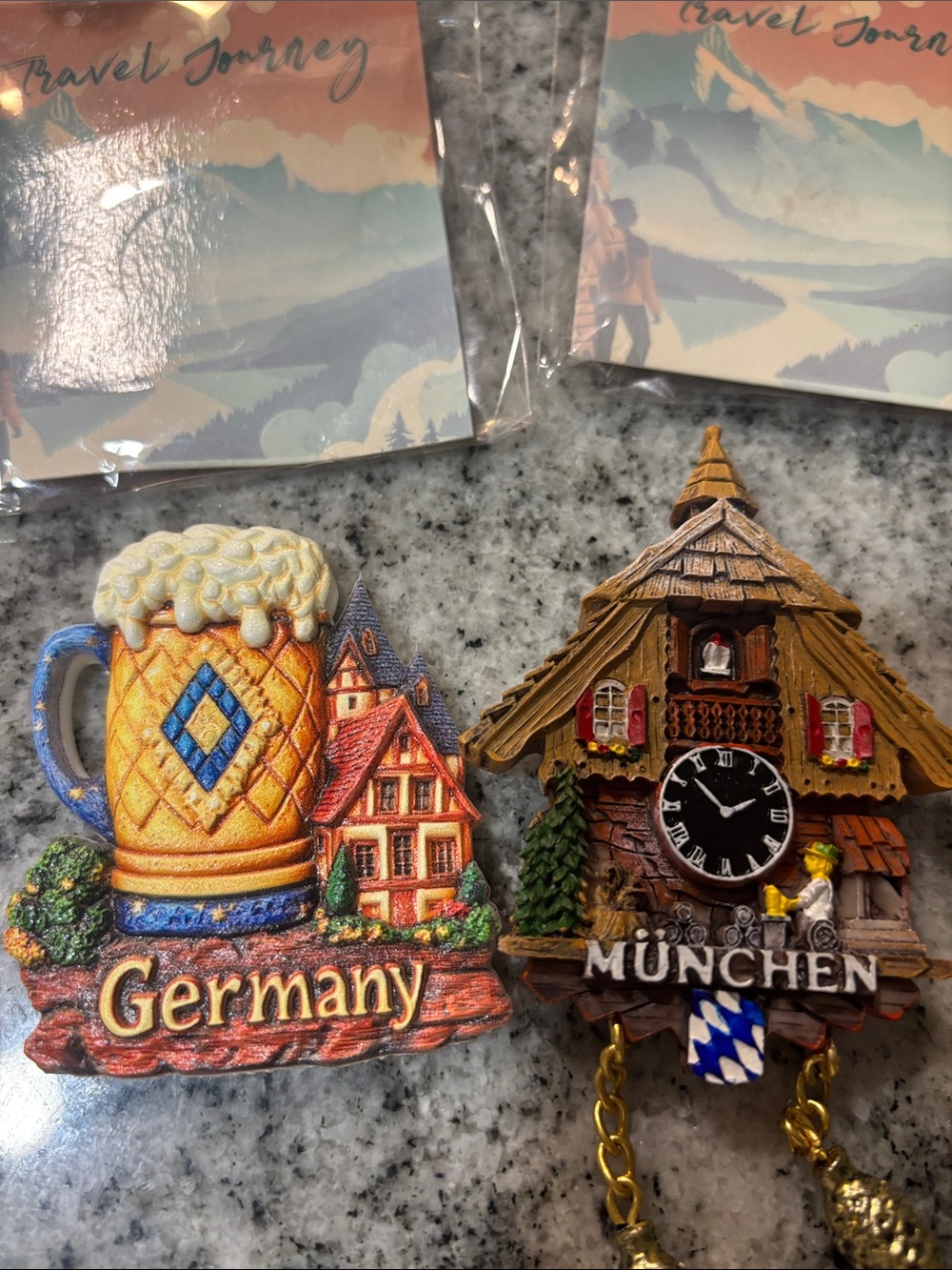 Germany Beer Stein and München Cuckoo Clock refrigerator magnet bundle